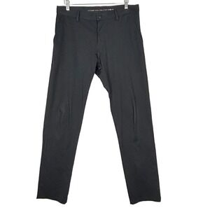 Rhone Commuter Pants Mens 33 (Actual 34x32) Black Stretch Chino Straight
